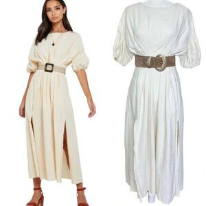 Ghospell Side Split Pleated Dress Size Small